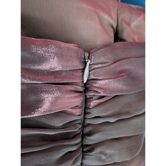 Vintage Betsy Adam Prom Dress Maxi Gown M Brown Y2K 90S Fairy Grunge Empire - Picture 12 of 14